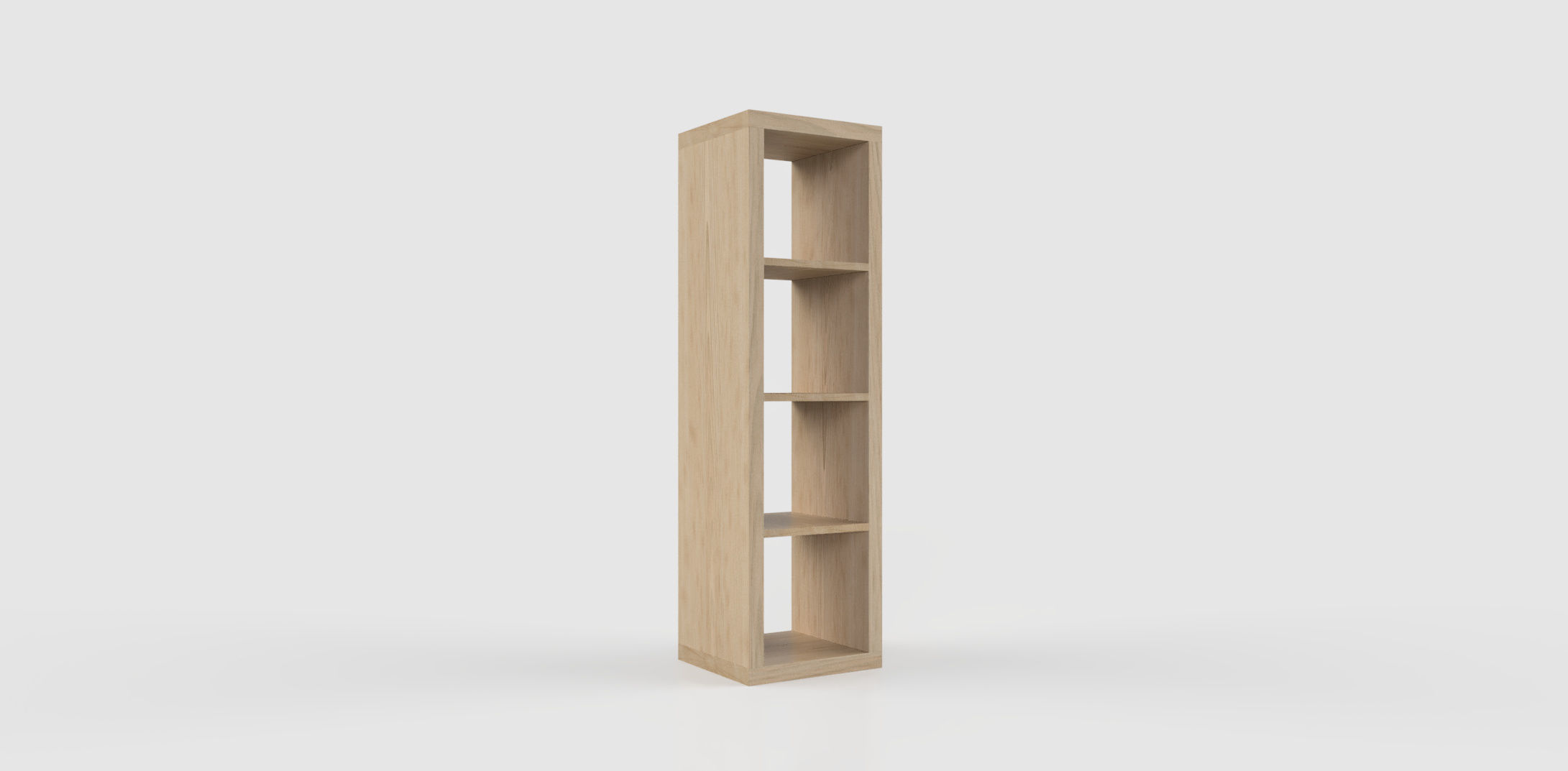 IKEA KALLAX 1x4 Shelf Unit Walnut Effect Light Grey 3D model CGTrader