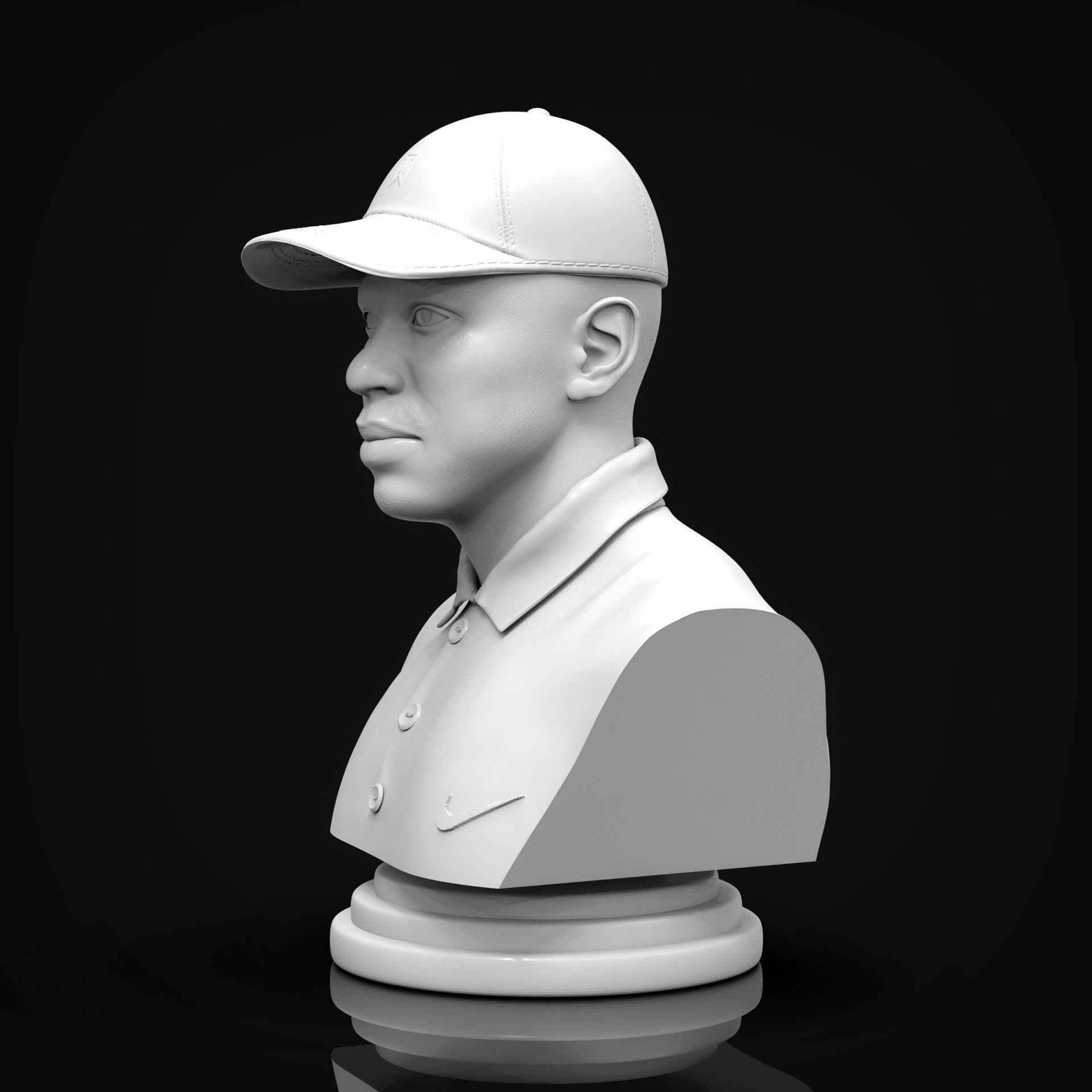 Tiger Wood 3D Printable Bust 3D model 3D printable | CGTrader