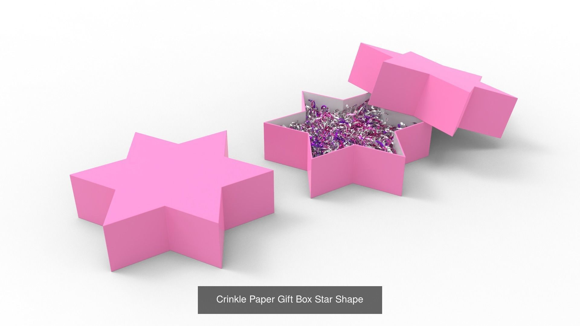 Crinkle Paper Gift Boxes 6 Pack 3D Model Collection CGTrader