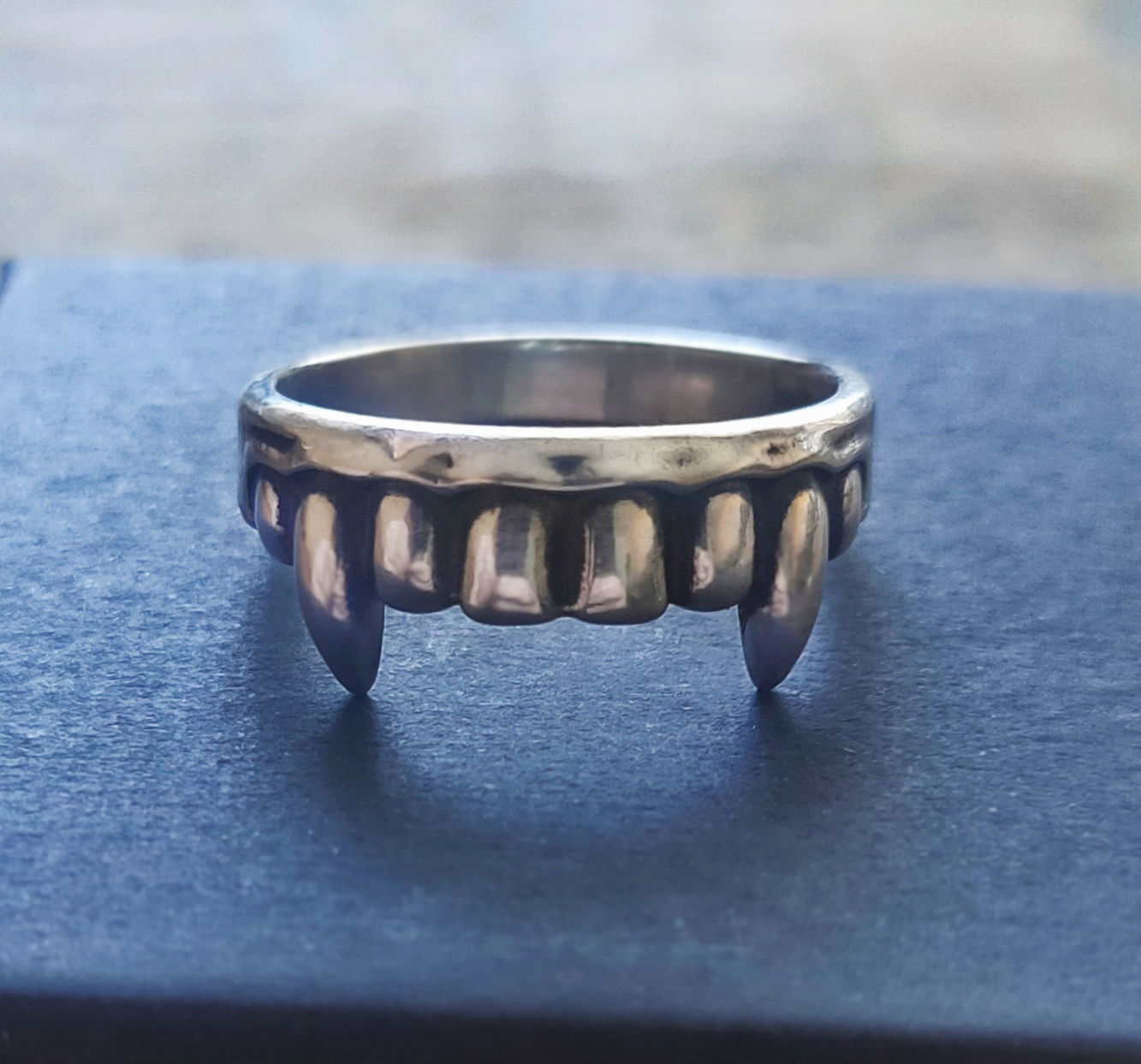 Vampire teeth ring 3d model for 3d printing 3D print model 3D model 3D