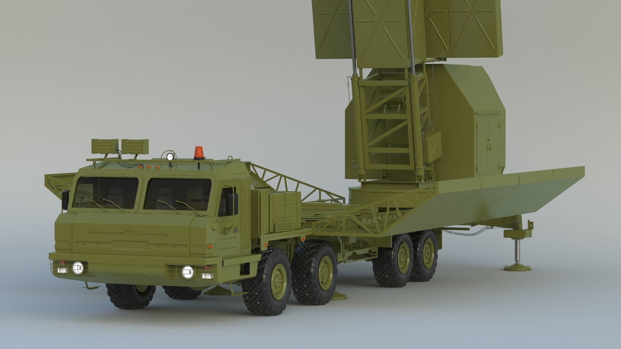 55Zh6ME Nebo M RLMS LBand Radar System 3D model CGTrader