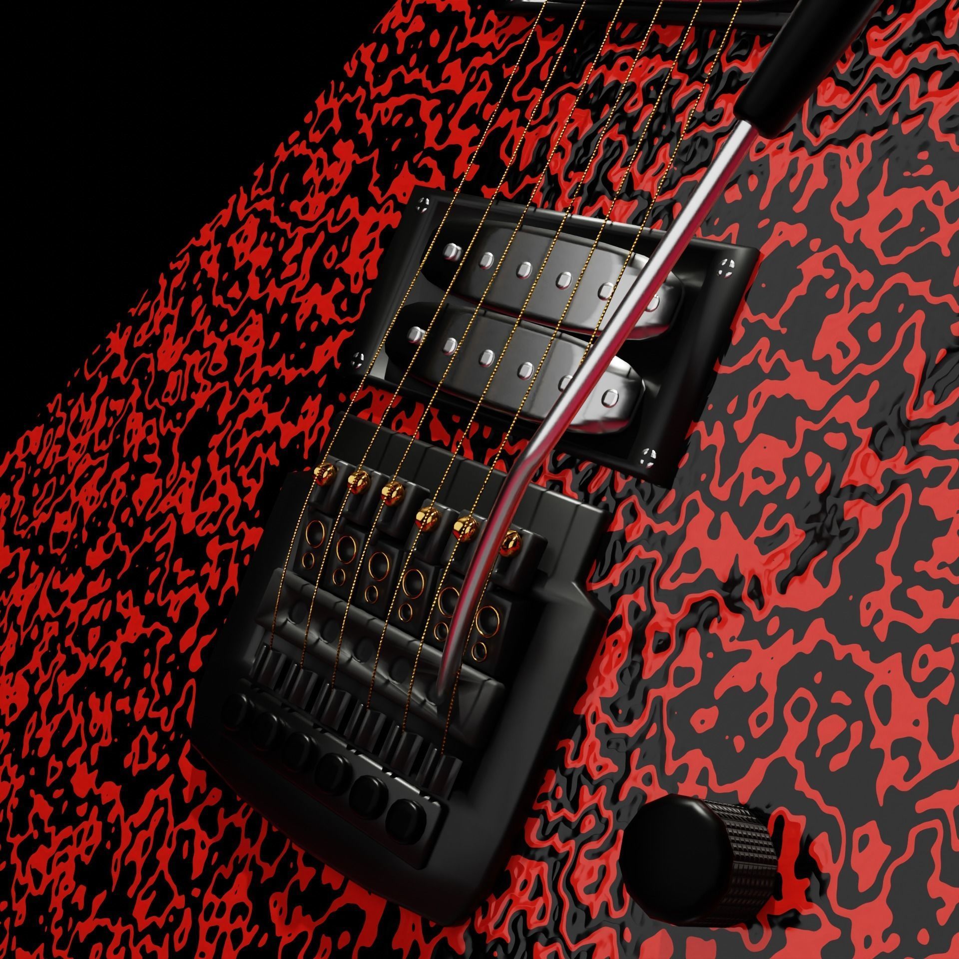 Eddie Munson Guitar from Stranger Things free VR / AR / low-poly 3D ...