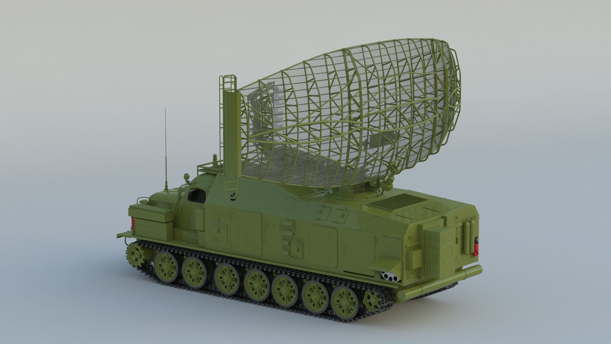 P40 Radar Armour Long Track 3D model CGTrader
