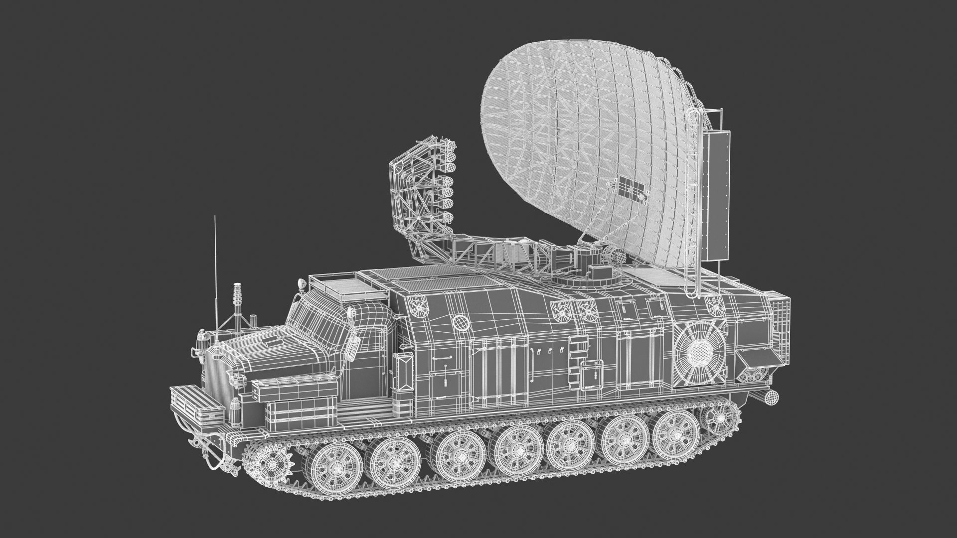 P40 Radar Armour Long Track 3D model CGTrader