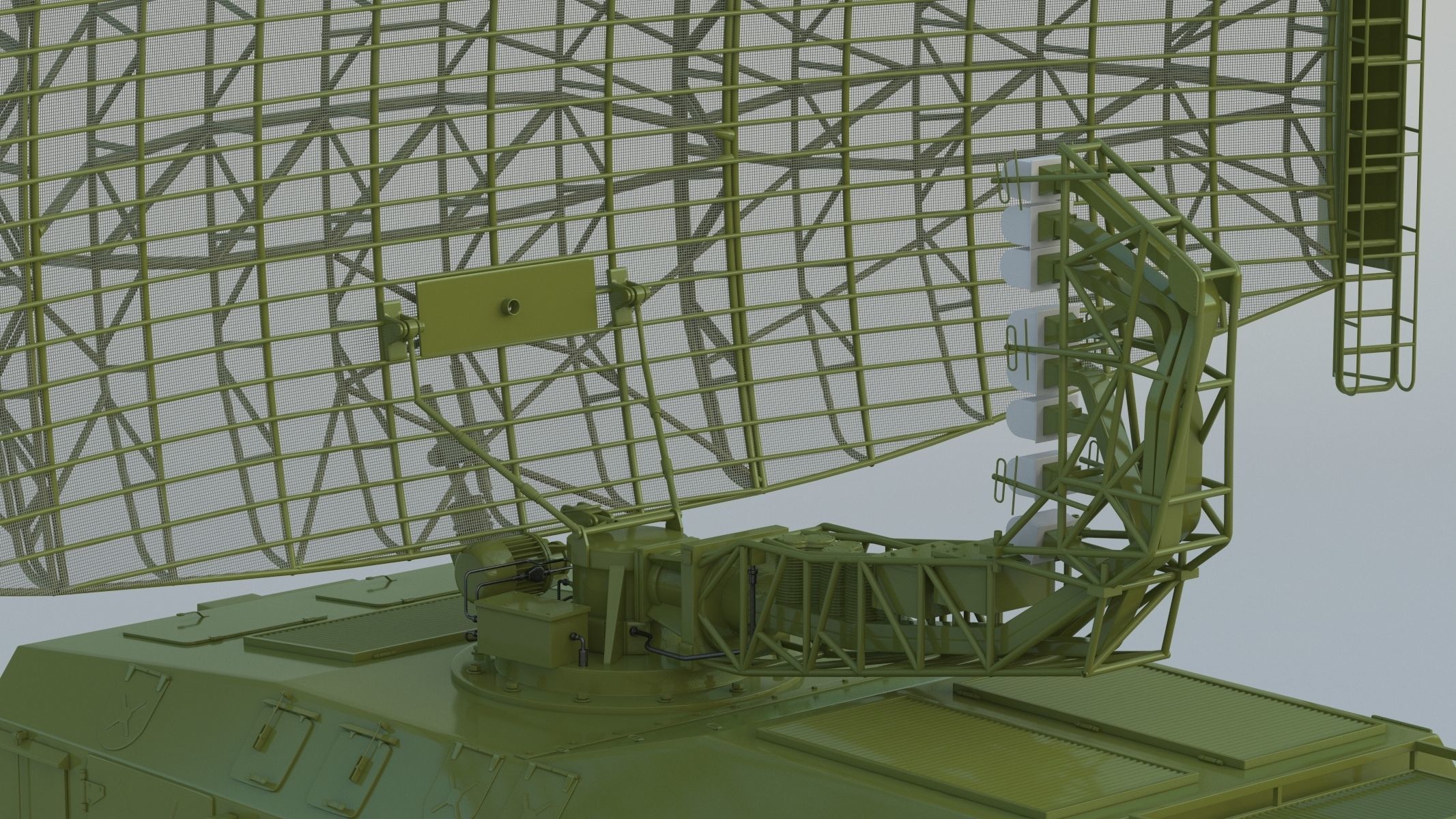 P40 Radar Armour Long Track 3D model CGTrader