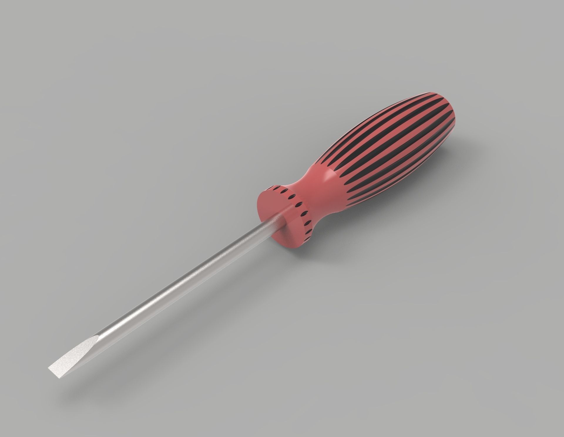 Flat Head Screw Driver 3D model CGTrader