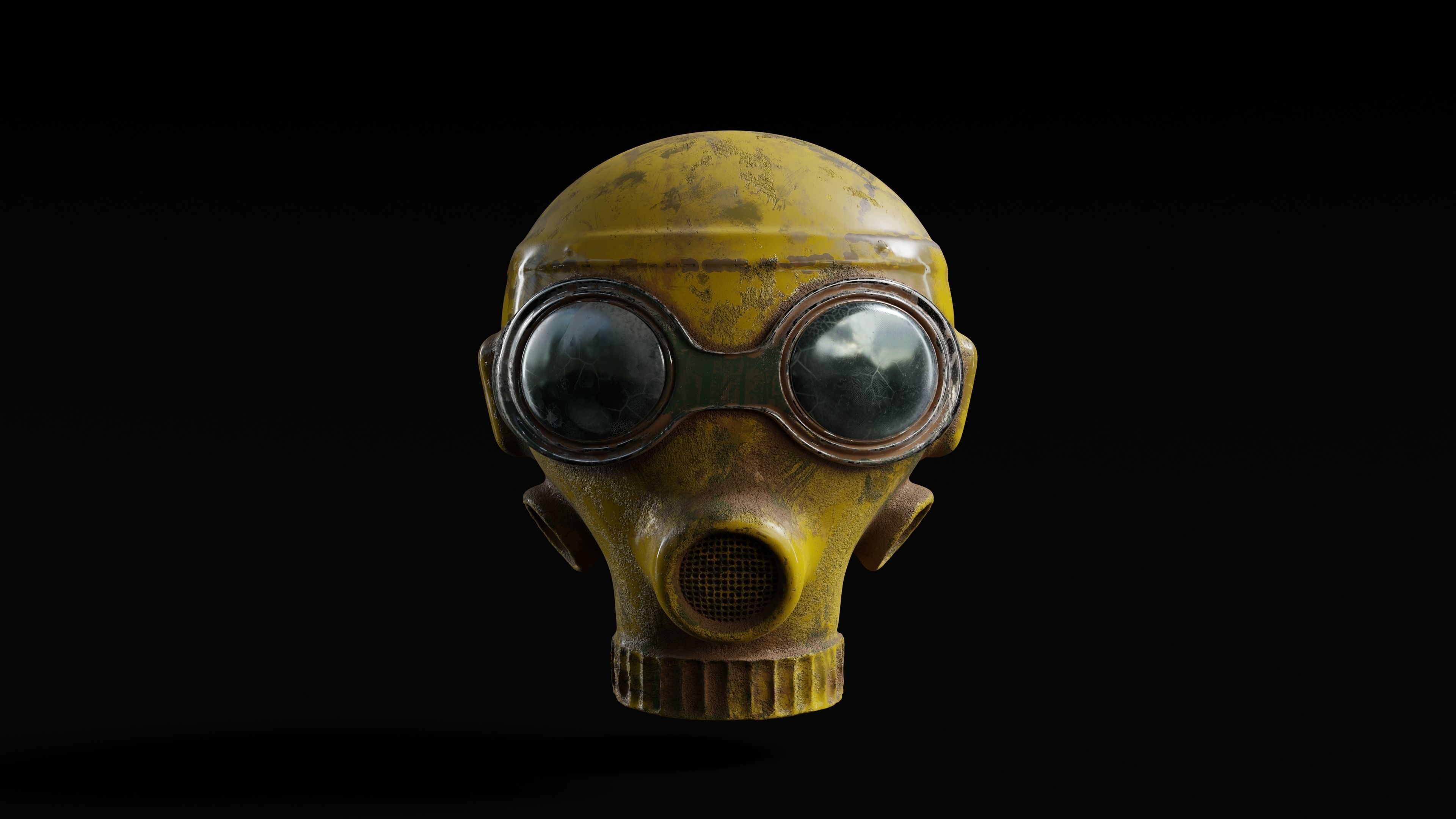 Apocalyptic Helmet Sci-fi Gas Mask Visor free 3D model | CGTrader