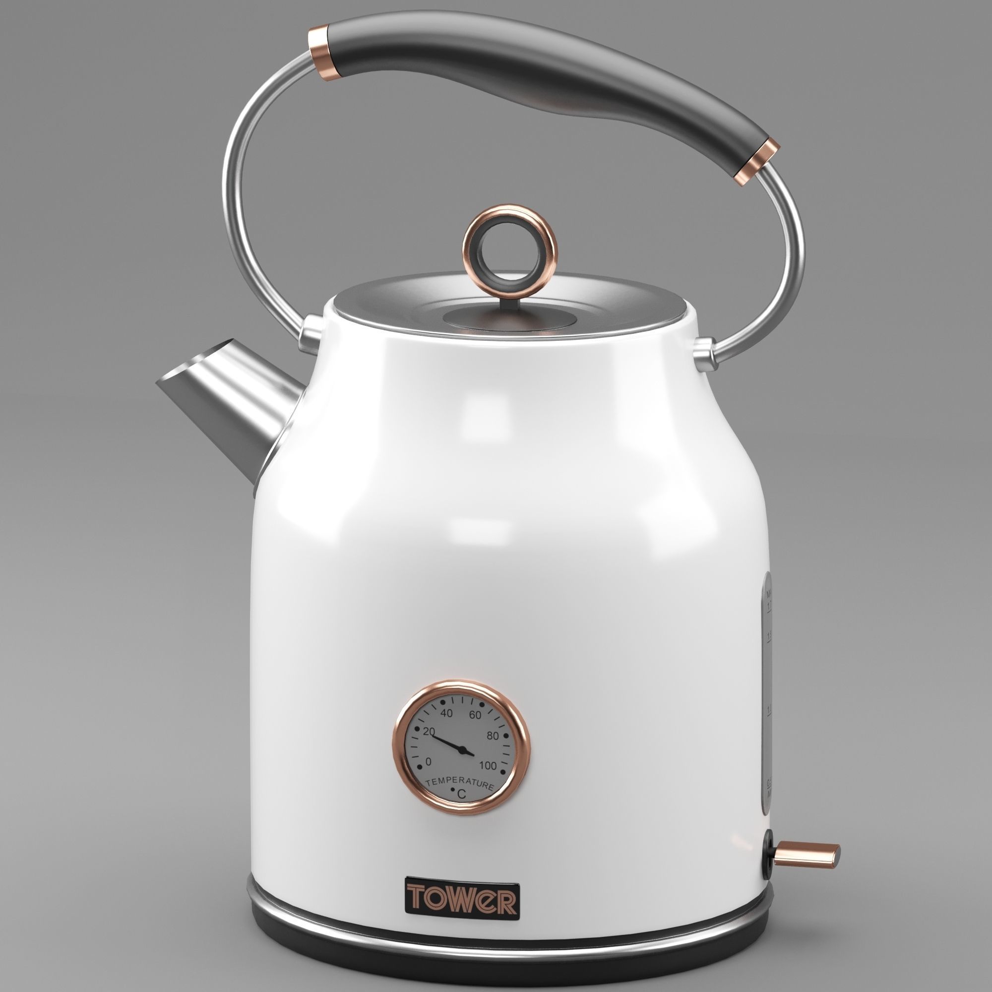 TOWER rose gold appliances 3D model CGTrader