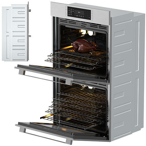 Bosch 800 Series Double Wall Oven 30 3D model CGTrader