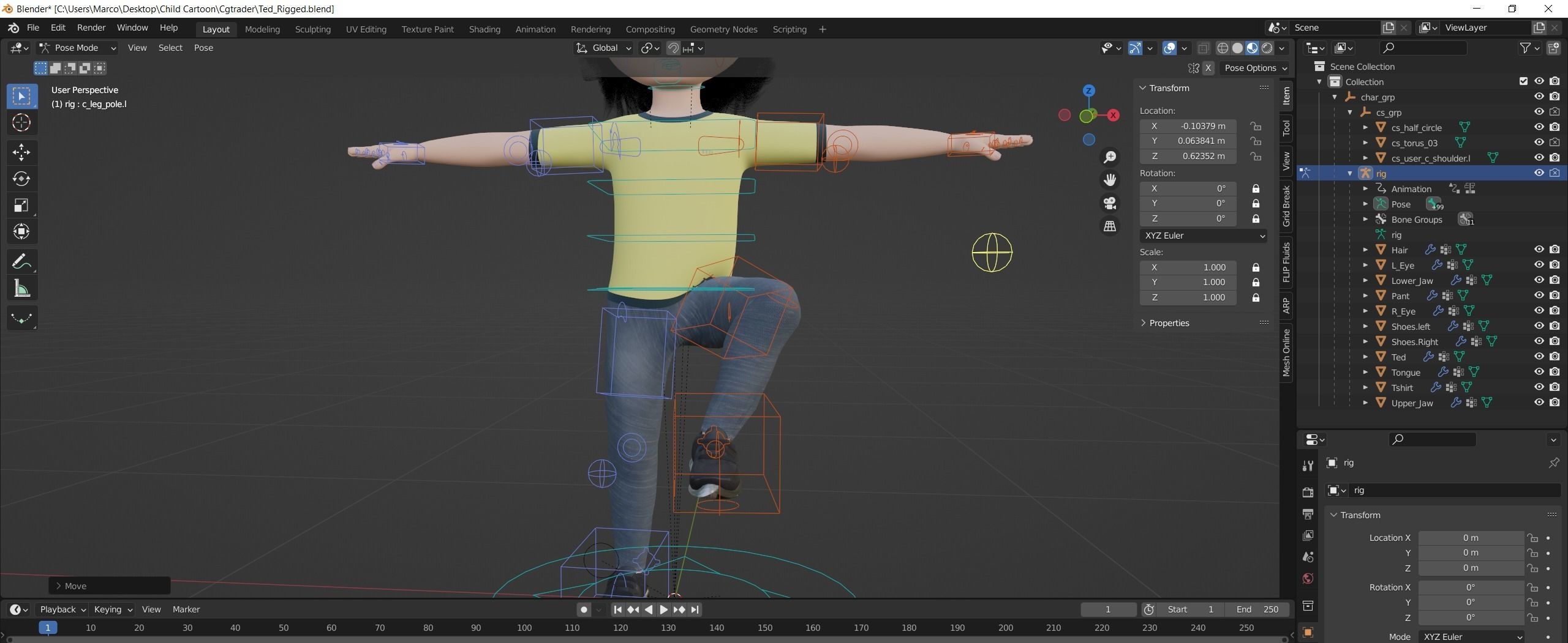 3D model Cartoon child Rigged VR / AR / low-poly | CGTrader