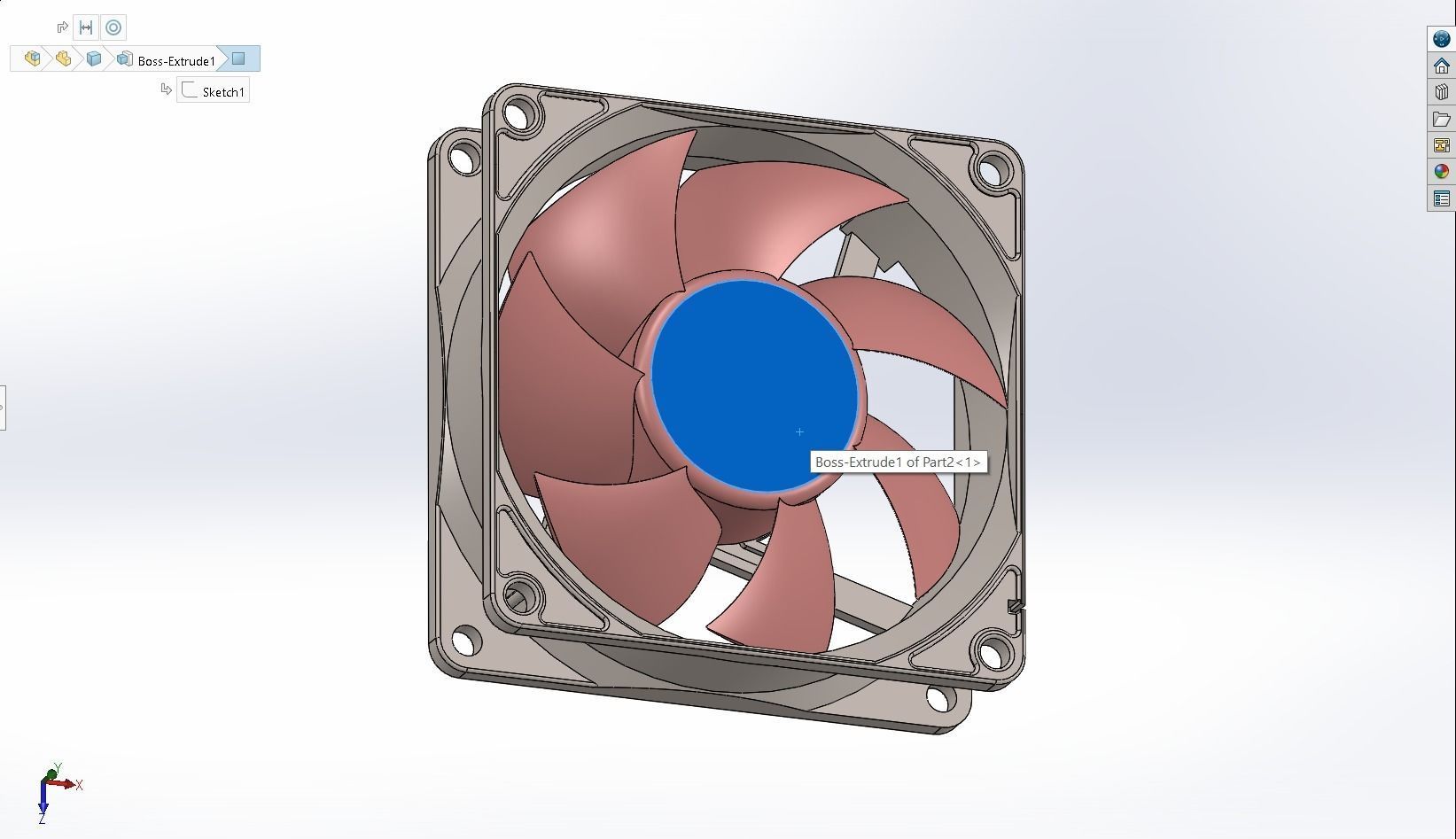 PC fan solidworks 3D model rigged CGTrader