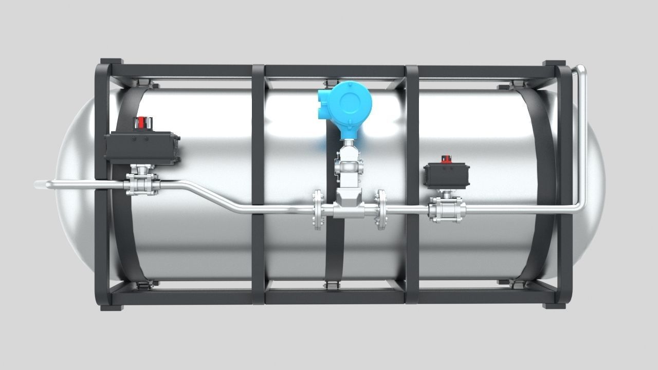 Liquid Hydrogen Dewar 3D model CGTrader