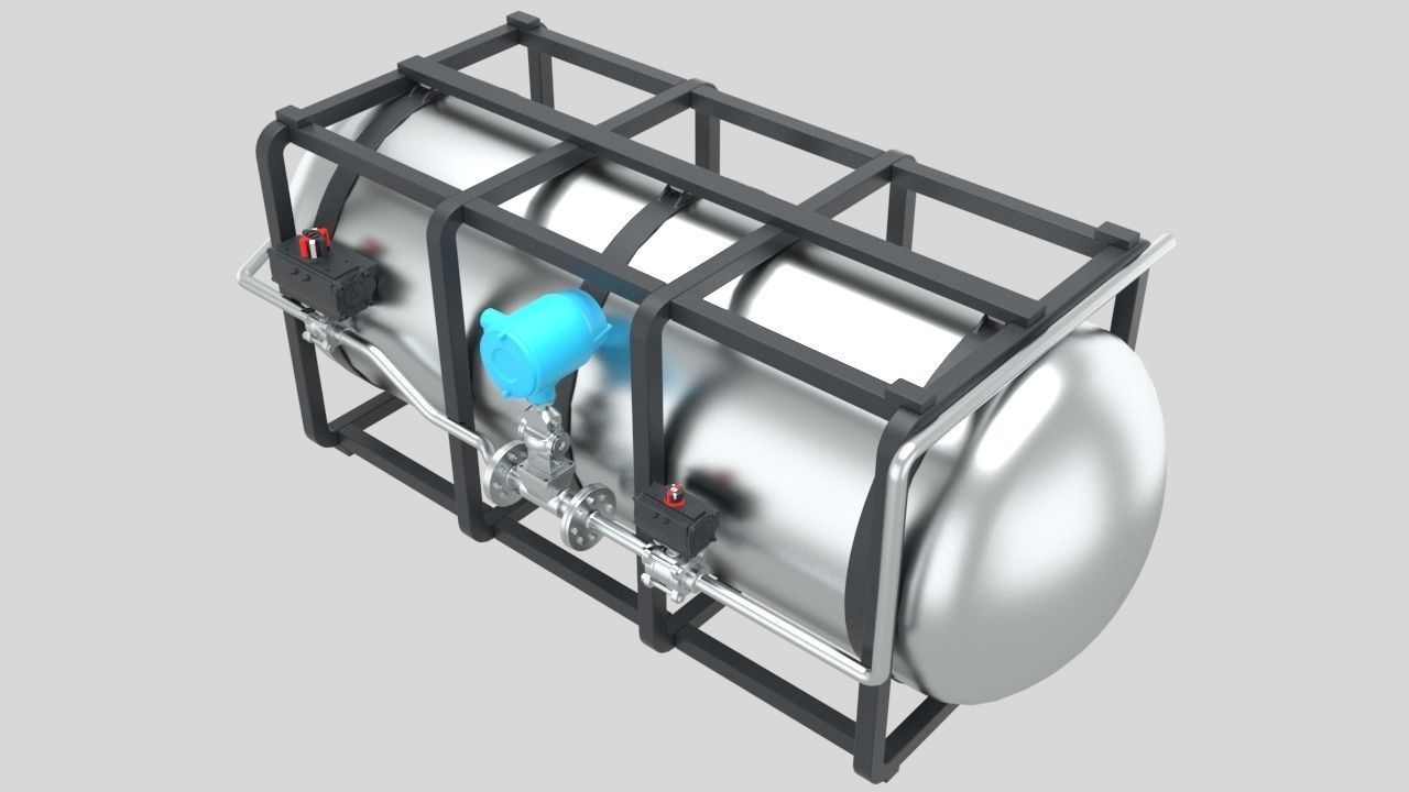 Liquid Hydrogen Dewar 3D model CGTrader