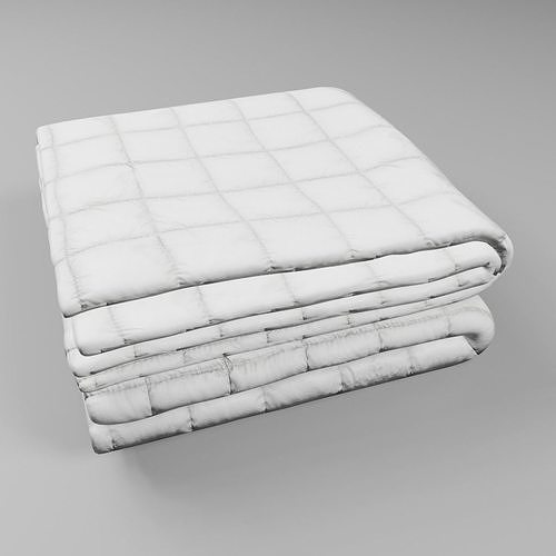 White blanket folded free 3D model CGTrader