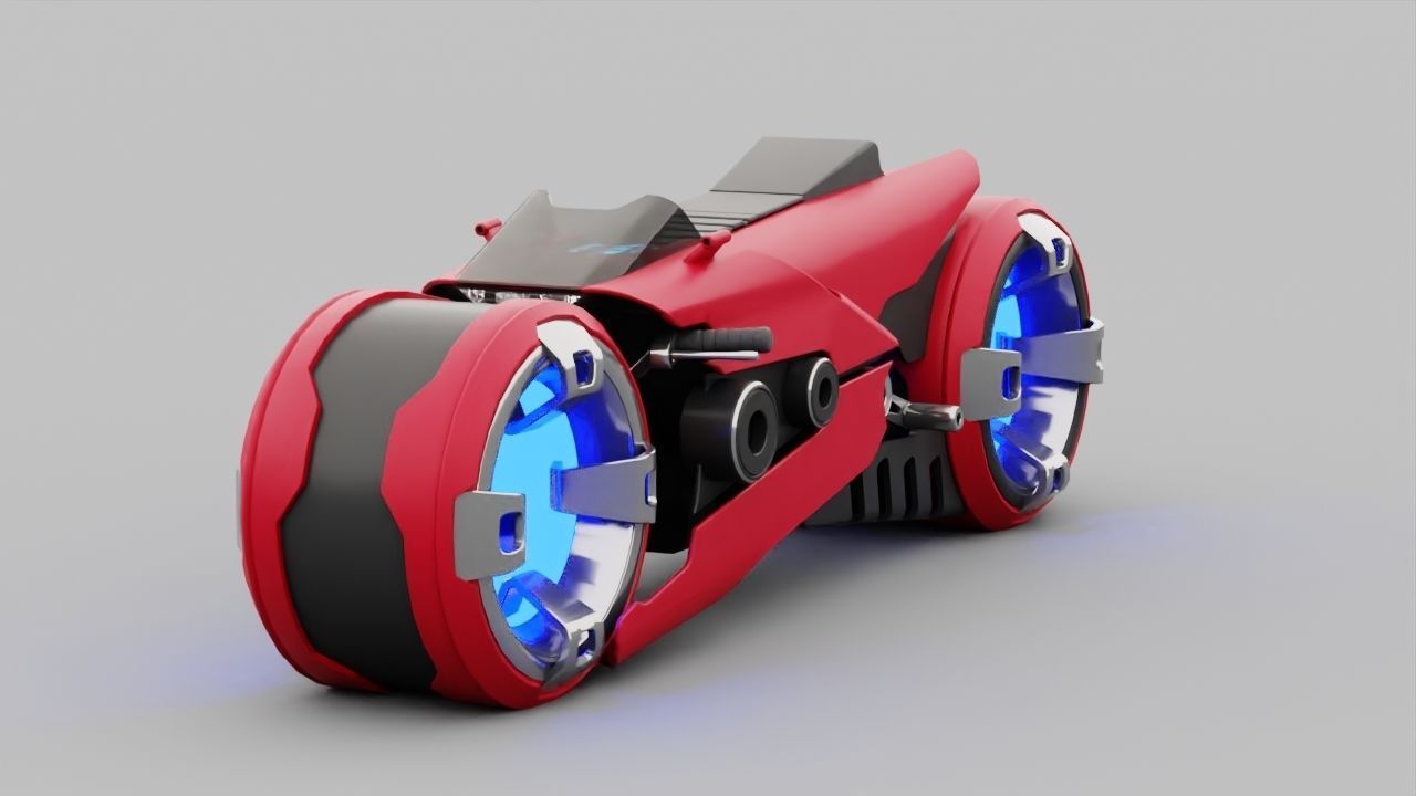 TRON BIKE MX3000 rigged 3D model rigged CGTrader