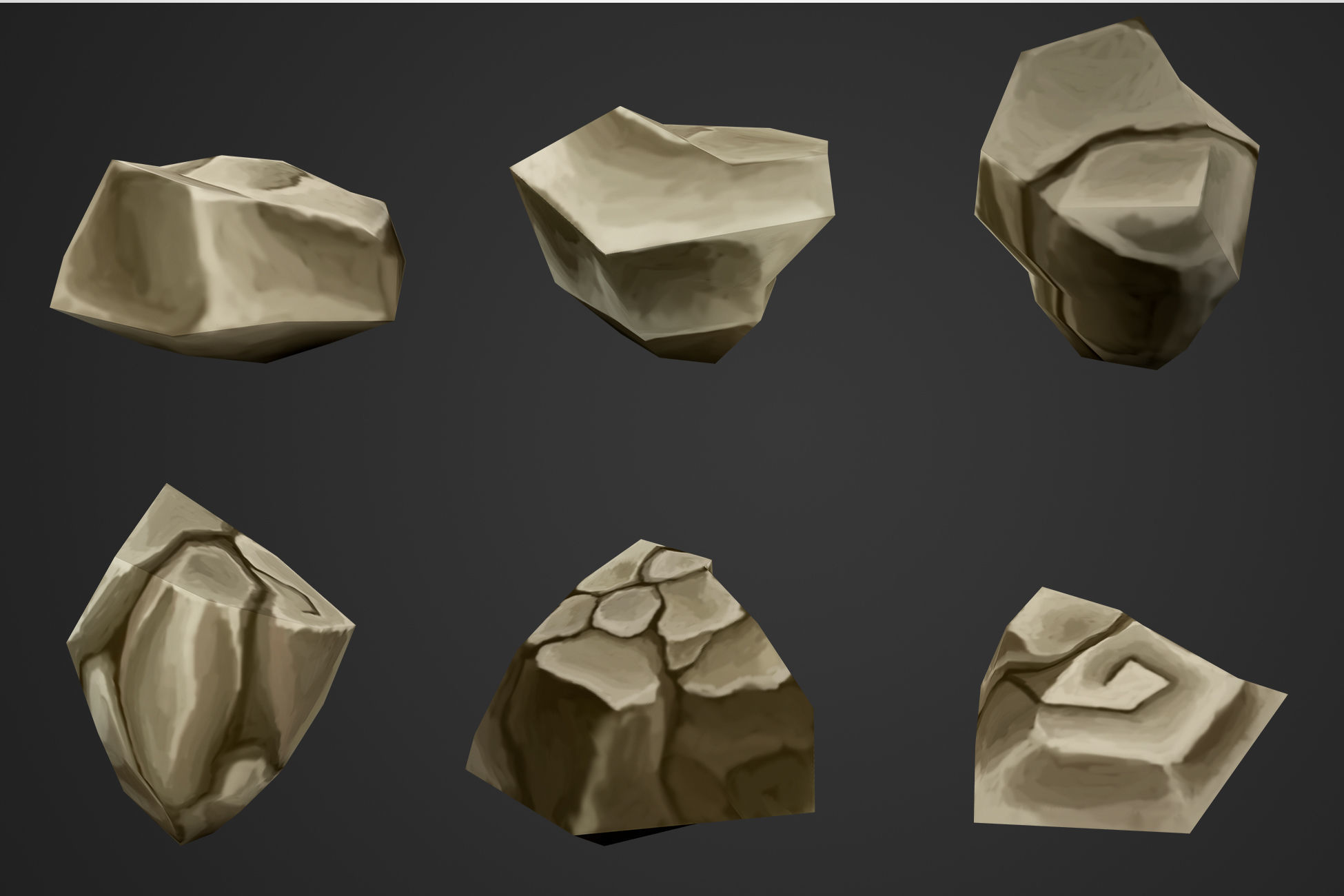 3D model Stylized Rocks and Cliffs VR / AR / low-poly | CGTrader