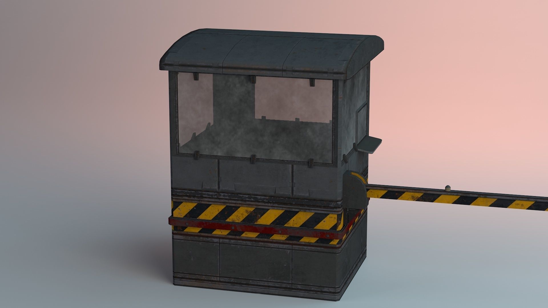 3D model Parking Gate VR / AR / lowpoly CGTrader