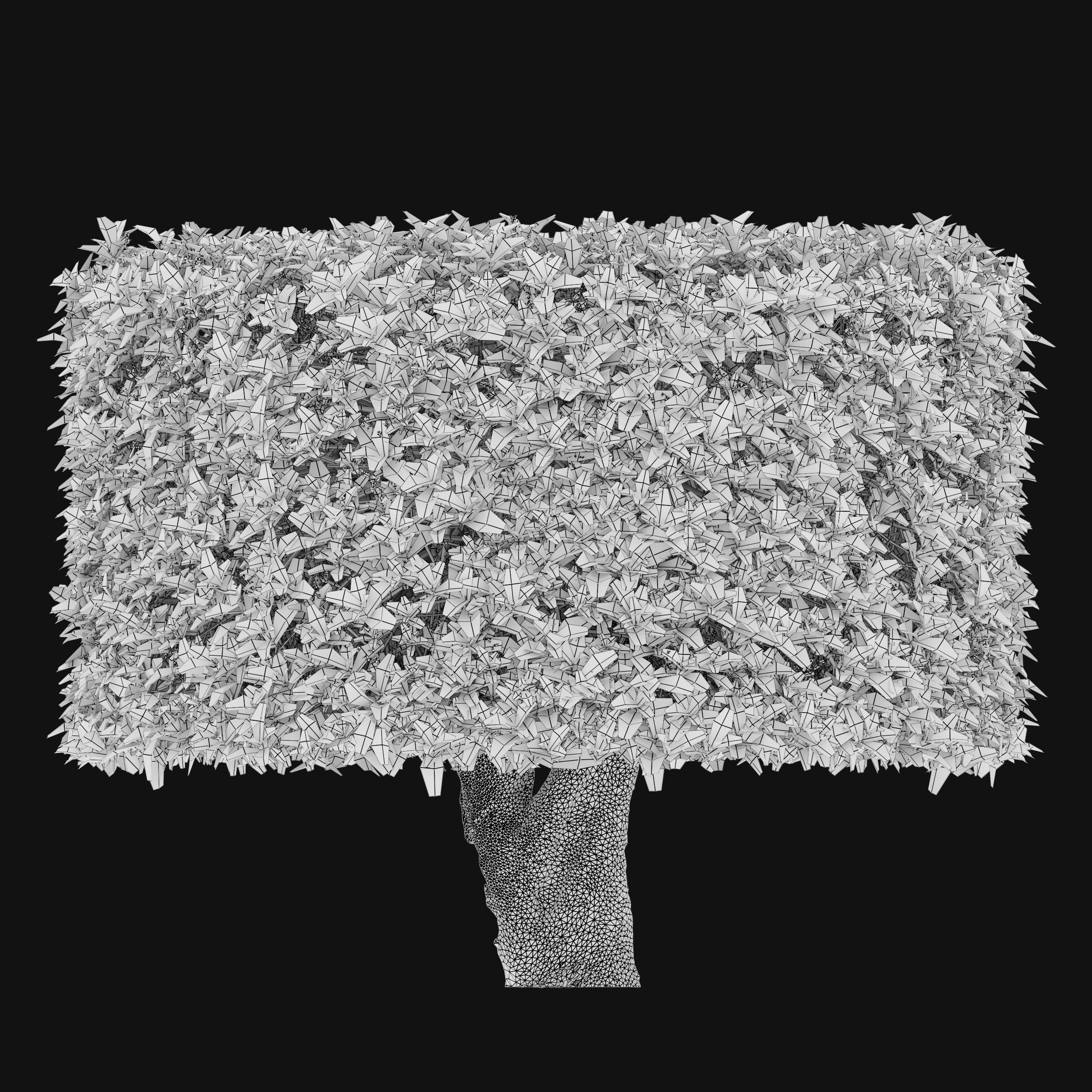 Cylindrical shape shrub 3D model CGTrader