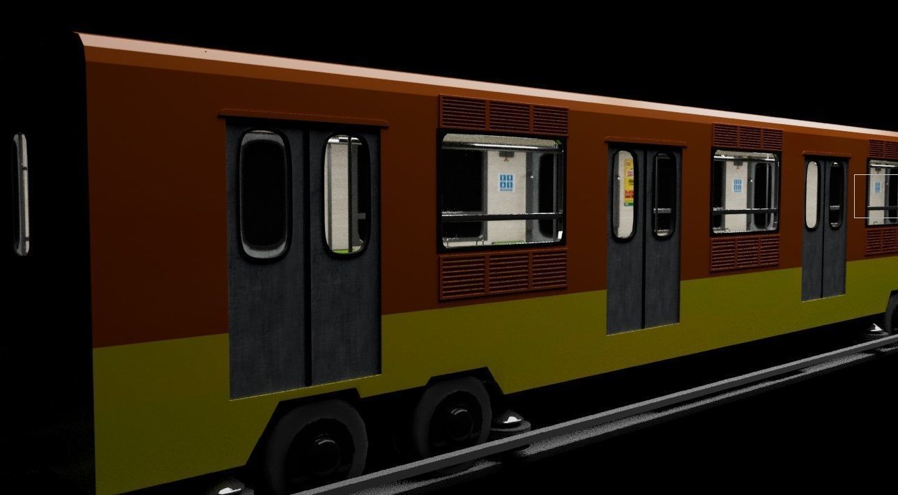 Vagon metro CDMX 3D model | CGTrader