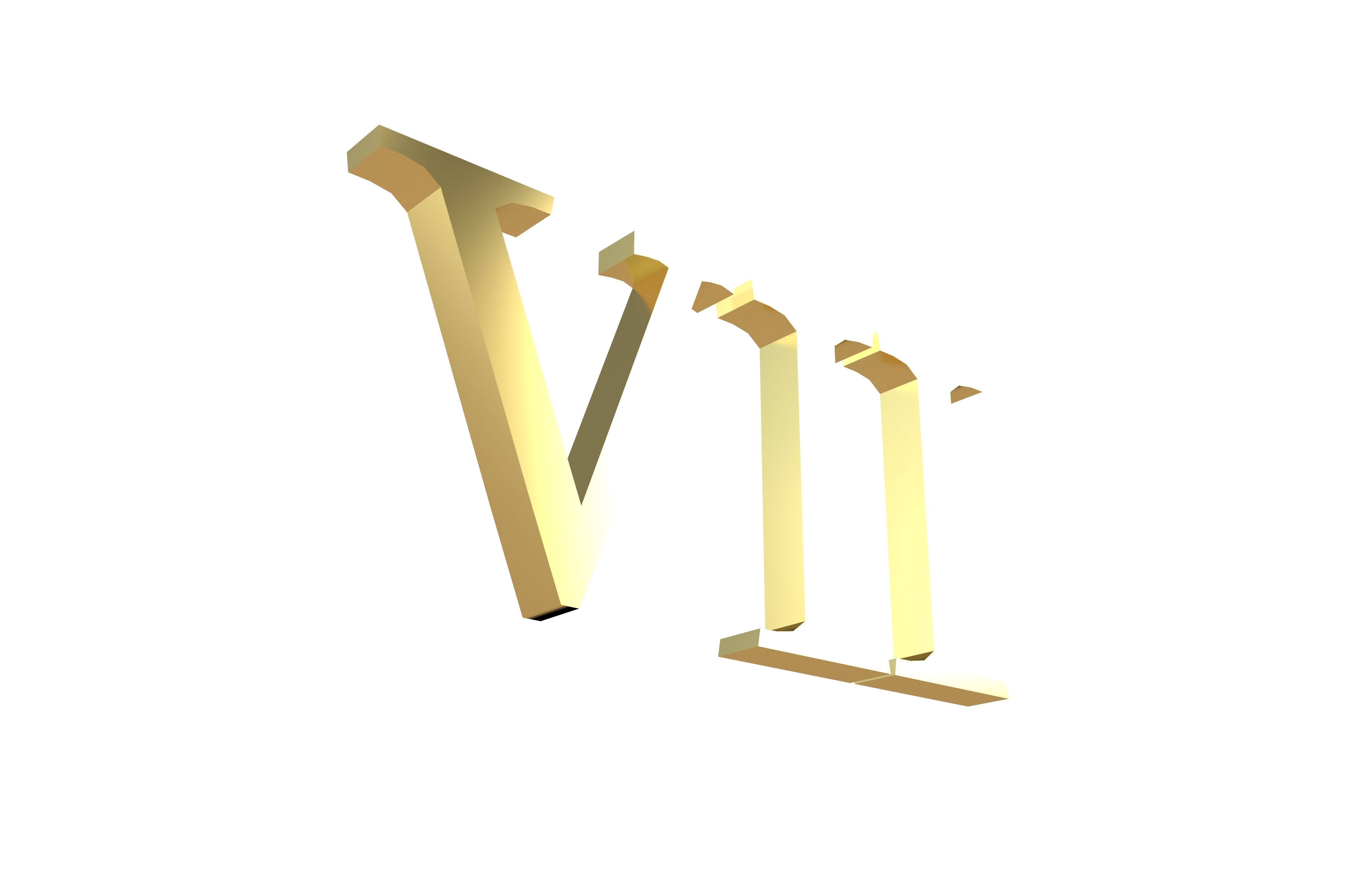 3D model Roman Numerals 7 v1 002 VR / AR / low-poly | CGTrader