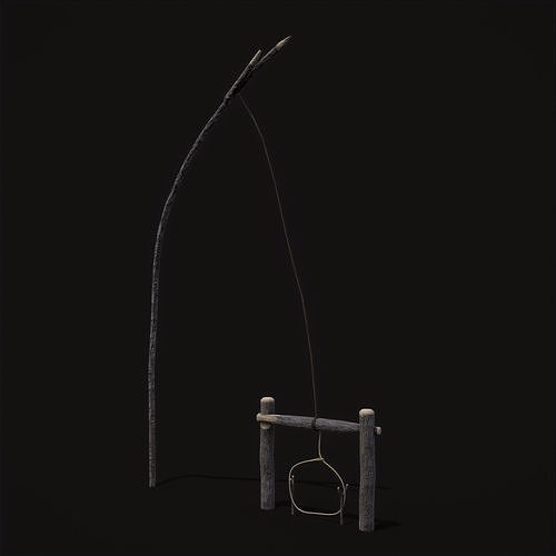 3D model Primitive Rabbit Spring Snare VR / AR / low-poly | CGTrader