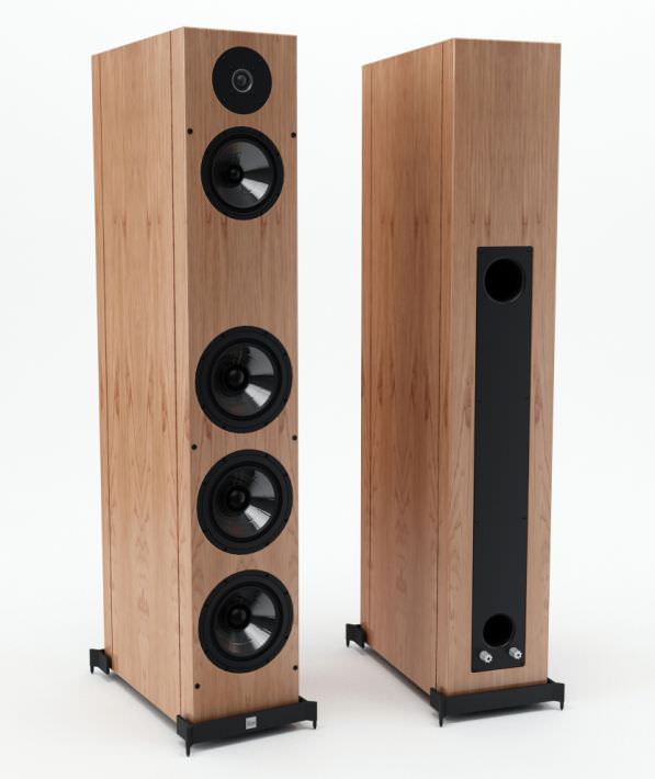 wooden tower speakers