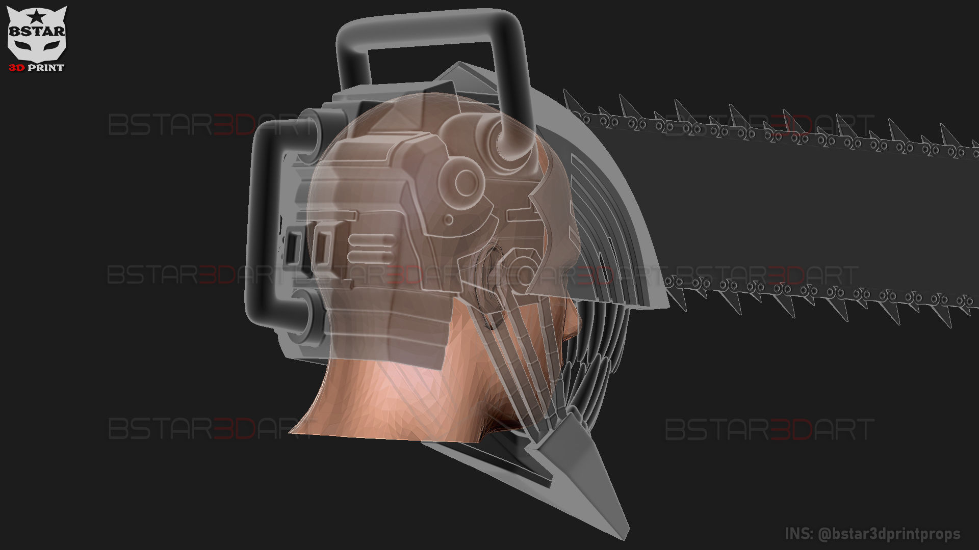 Chainsaw Man Helmet Denji Cosplay 3D model 3D printable CGTrader