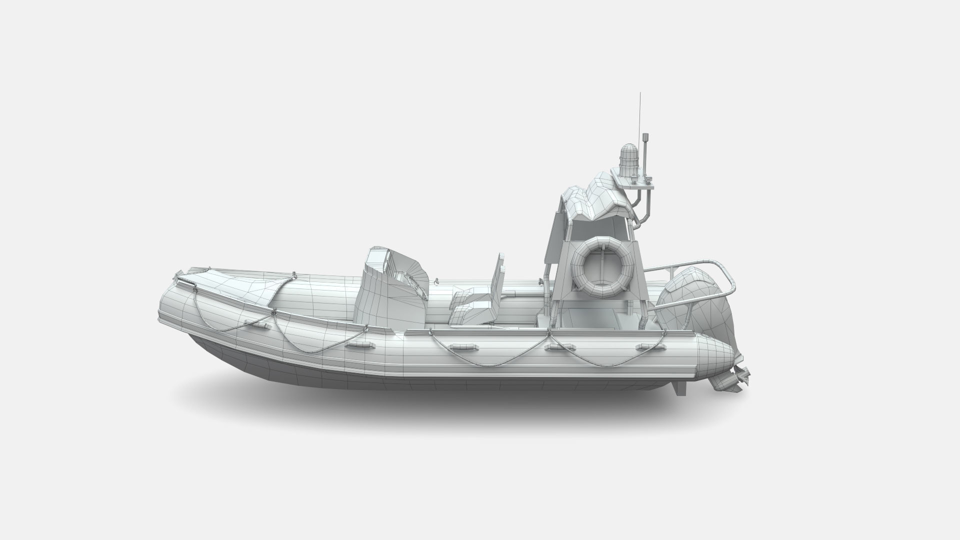 3D model Military Zodiac Boat VR / AR / lowpoly CGTrader