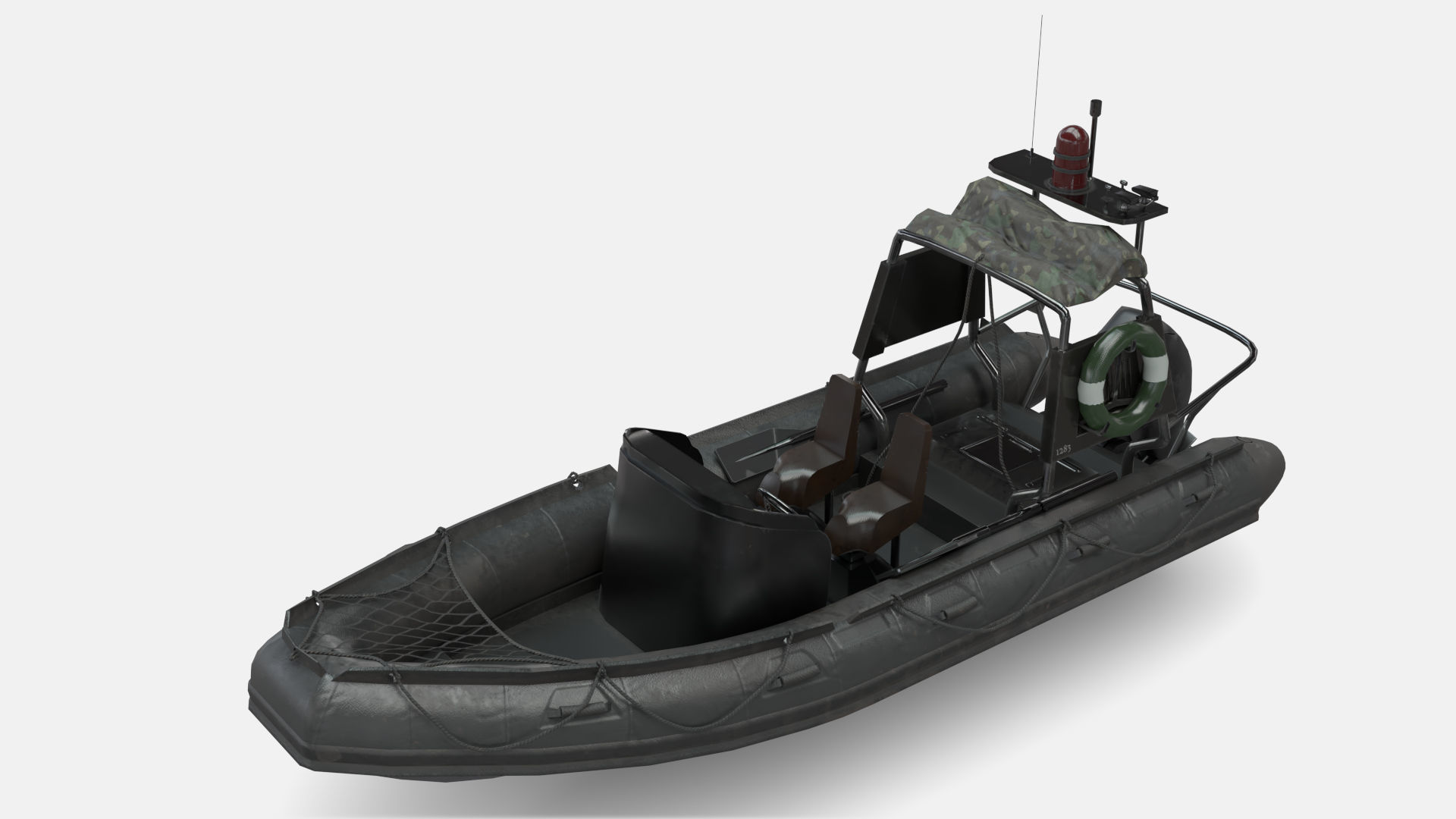 3D model Military Zodiac Boat VR / AR / lowpoly CGTrader