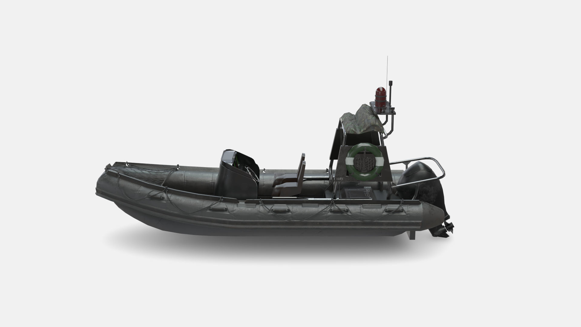 3D model Military Zodiac Boat VR / AR / lowpoly CGTrader