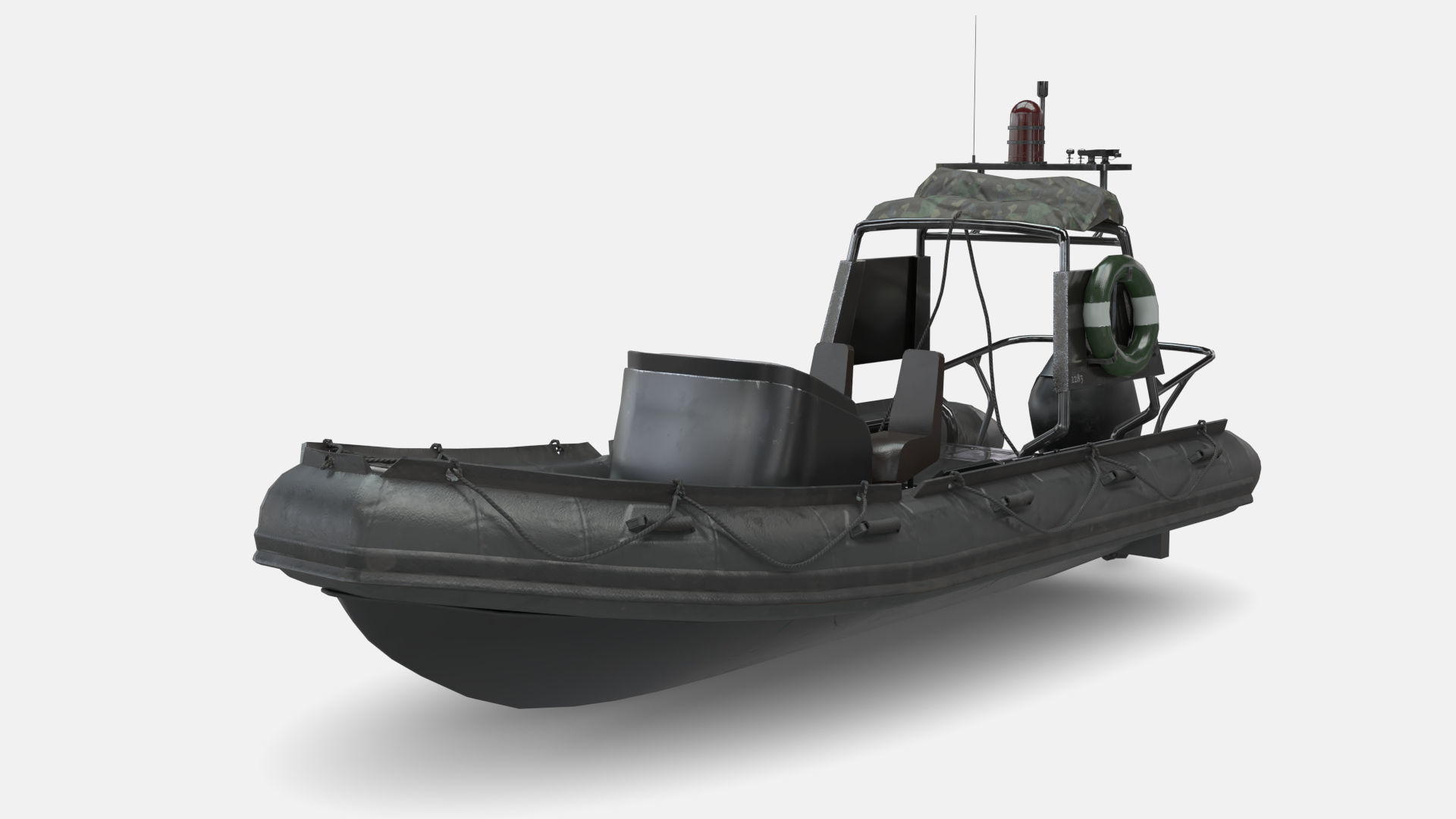 3D model Military Zodiac Boat VR / AR / lowpoly CGTrader