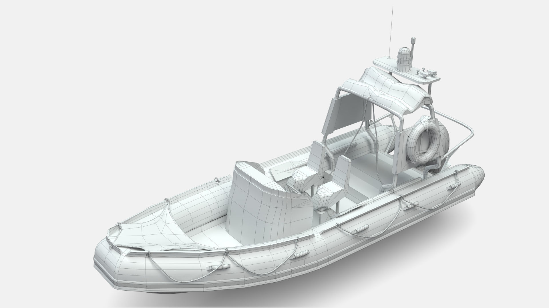 3D model Military Zodiac Boat VR / AR / lowpoly CGTrader