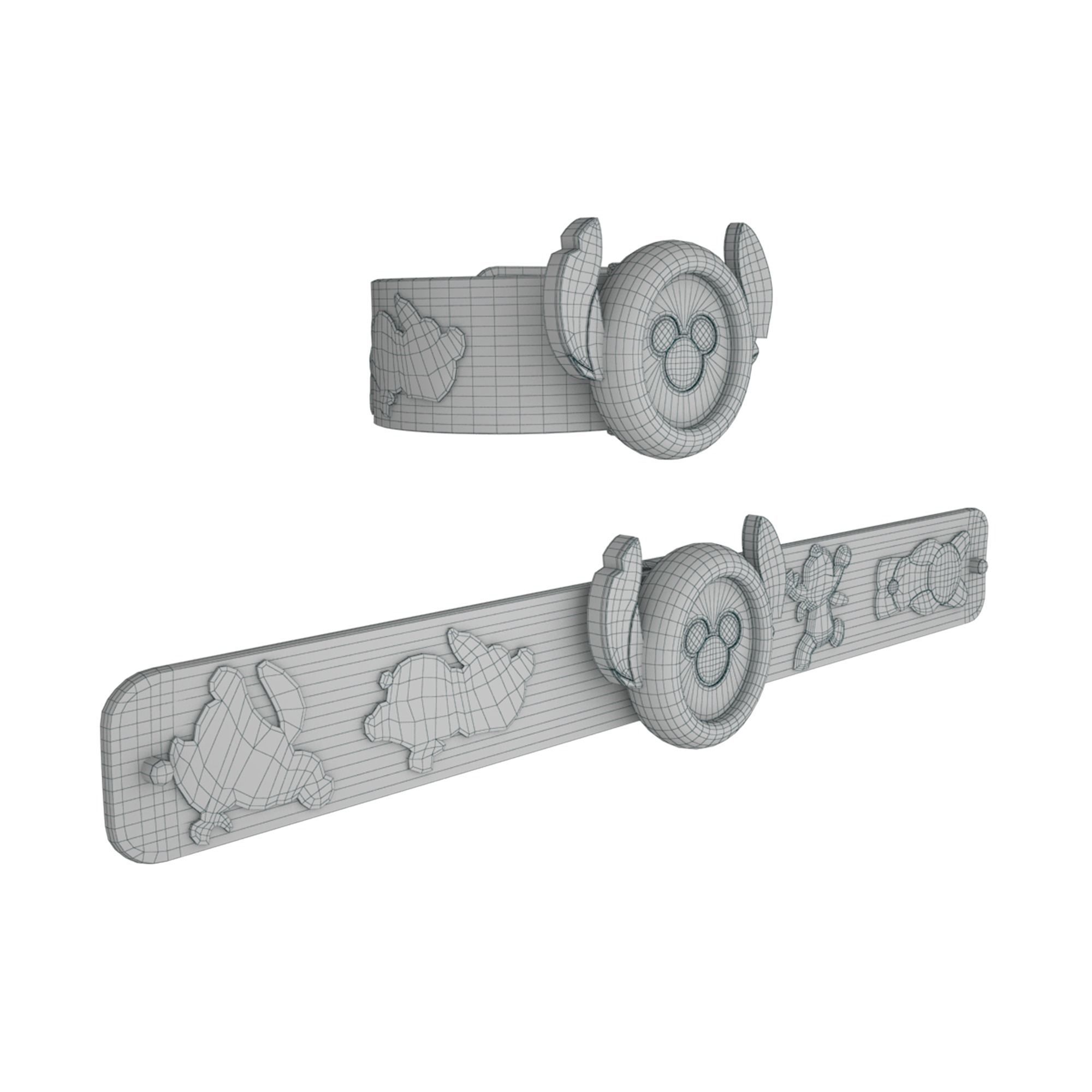 Disney Magic Band Slap Bracelet 3D model CGTrader