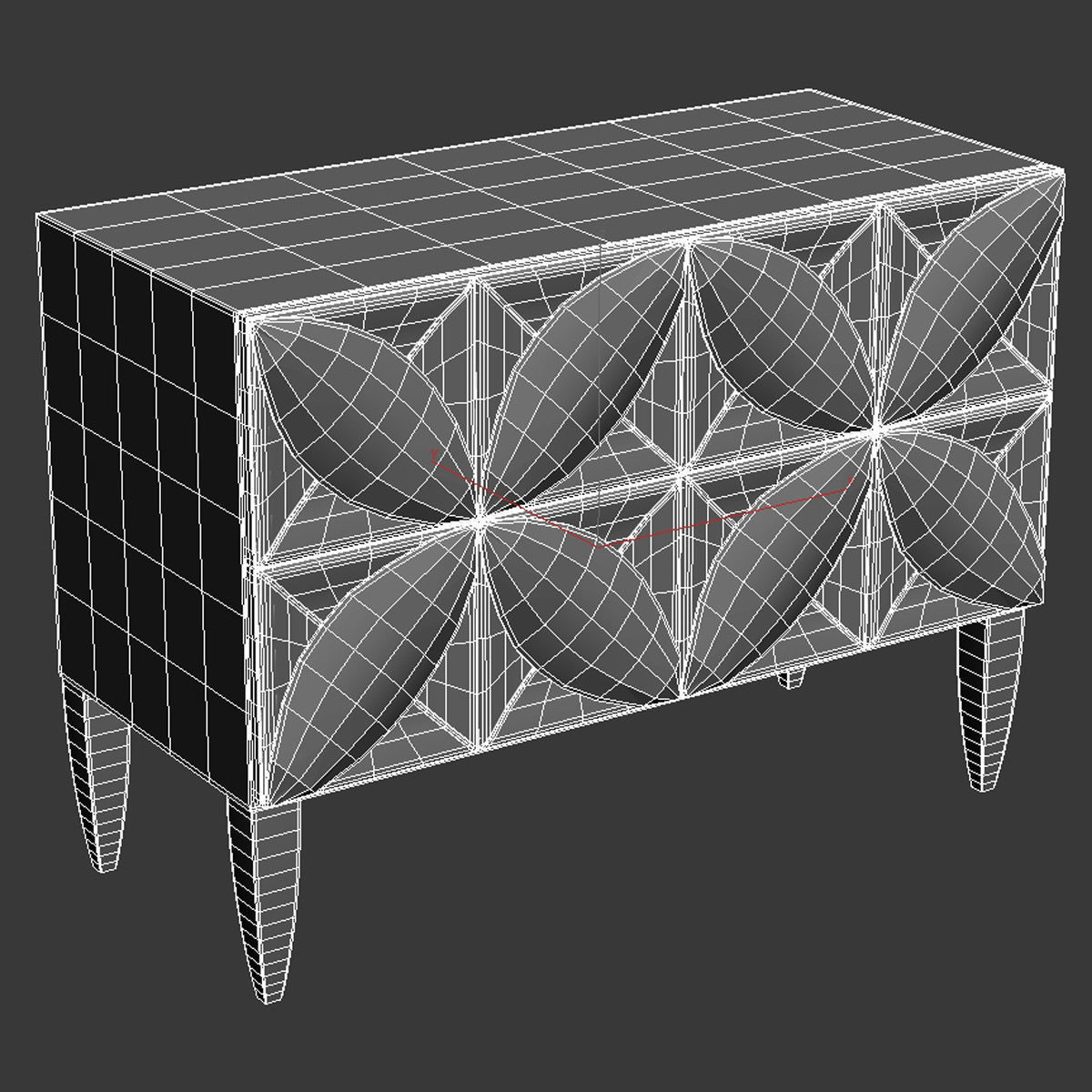 Dahlia Metal Nightstand Bernhardt Interiors 3D model CGTrader