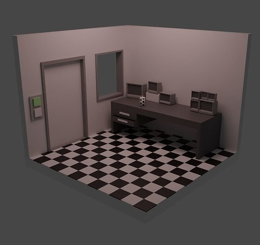 Security Room 3D model CGTrader