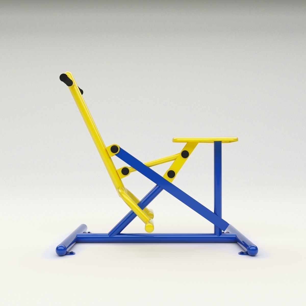 Outdoor gym equipment Horse Rider 3D model CGTrader