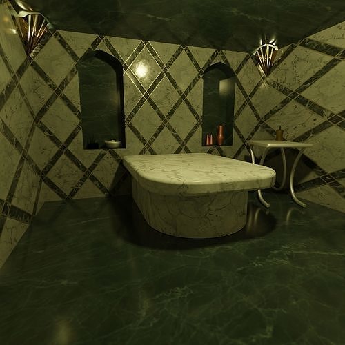 Luxury Turkish Bath free VR / AR / lowpoly 3D model CGTrader