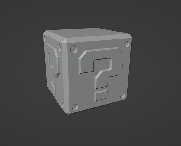 Mario Question Block Keycap 3D model 3D printable CGTrader