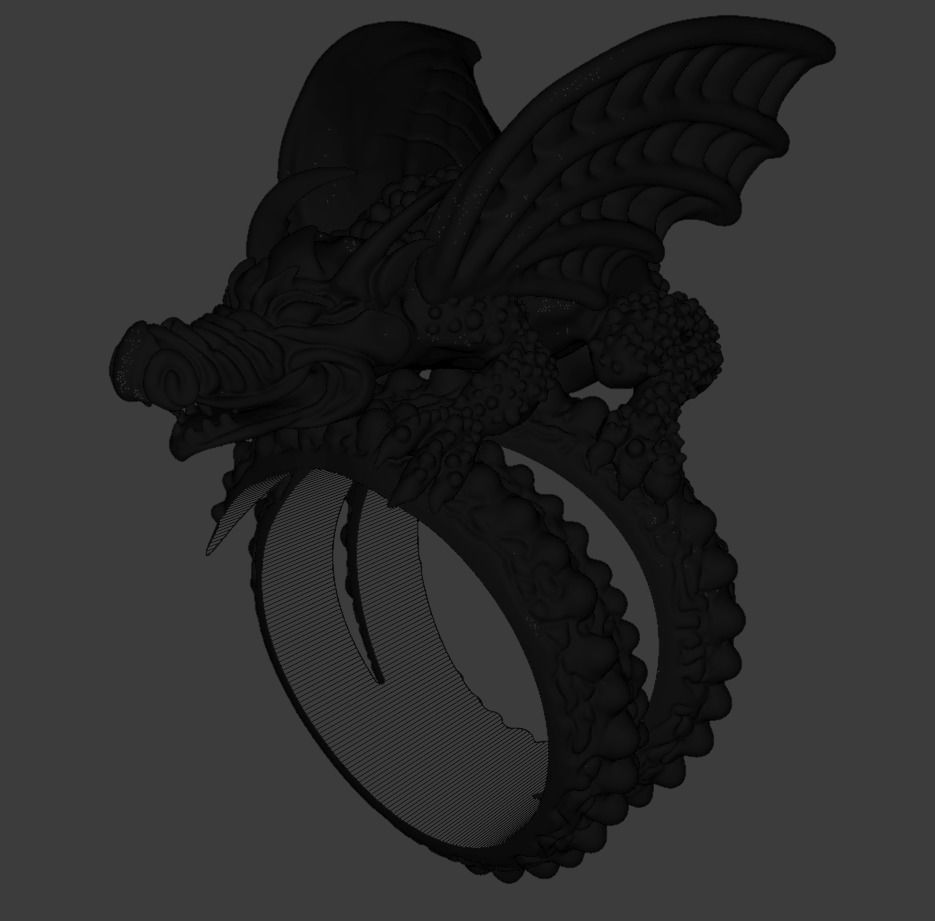 Dragon Ring The Sorcerers Apprentice 3D model 3D printable CGTrader