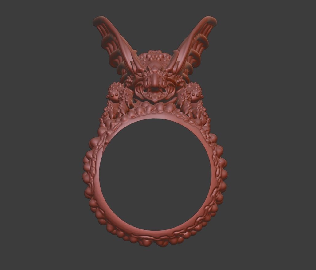 Dragon Ring The Sorcerers Apprentice 3D model 3D printable CGTrader