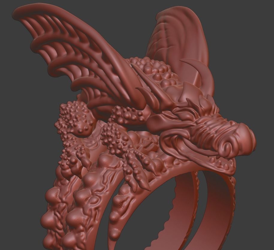 Dragon Ring The Sorcerers Apprentice 3D model 3D printable CGTrader