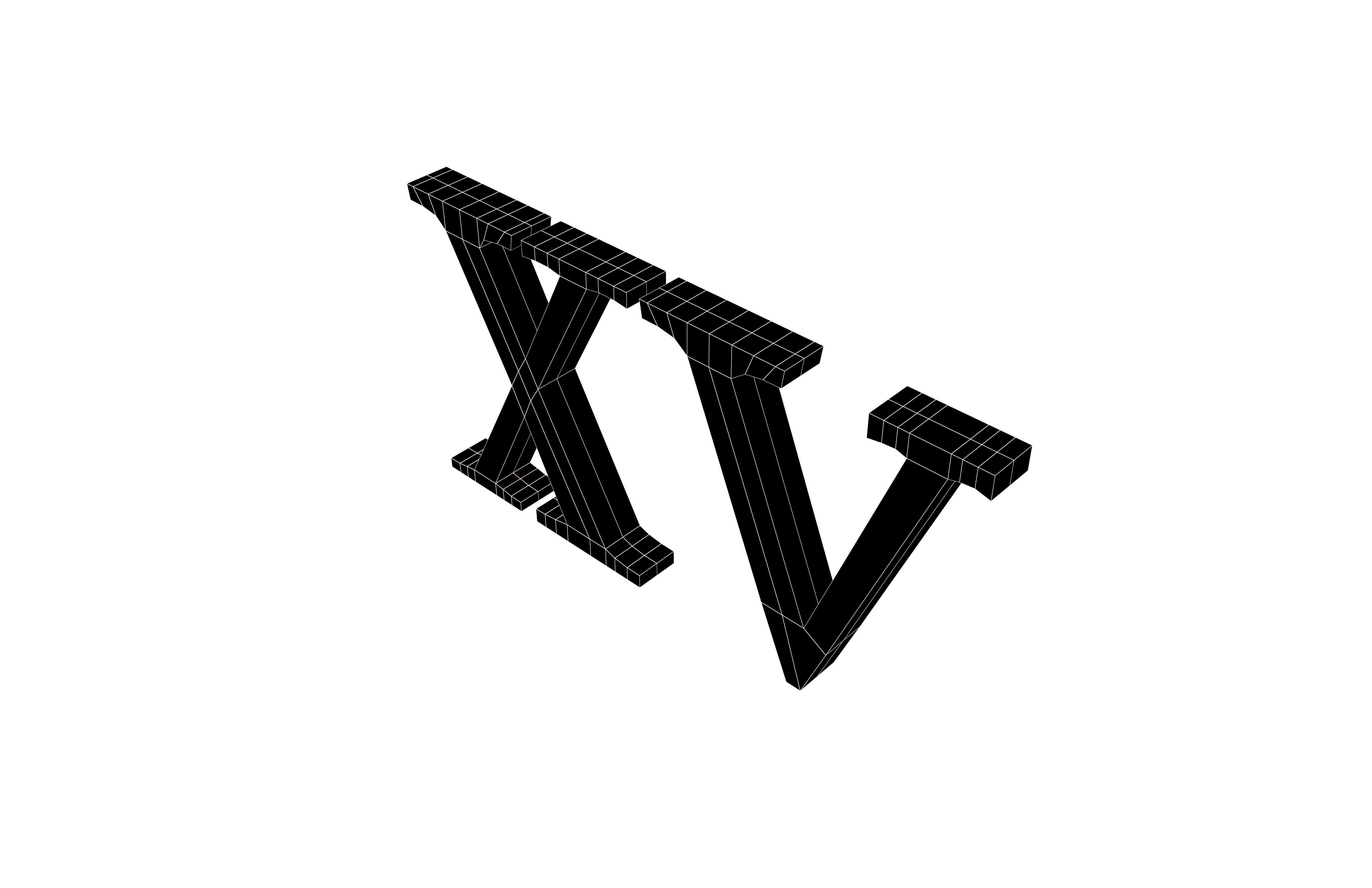 3D model Roman Numerals 15 v1 001 VR / AR / low-poly | CGTrader