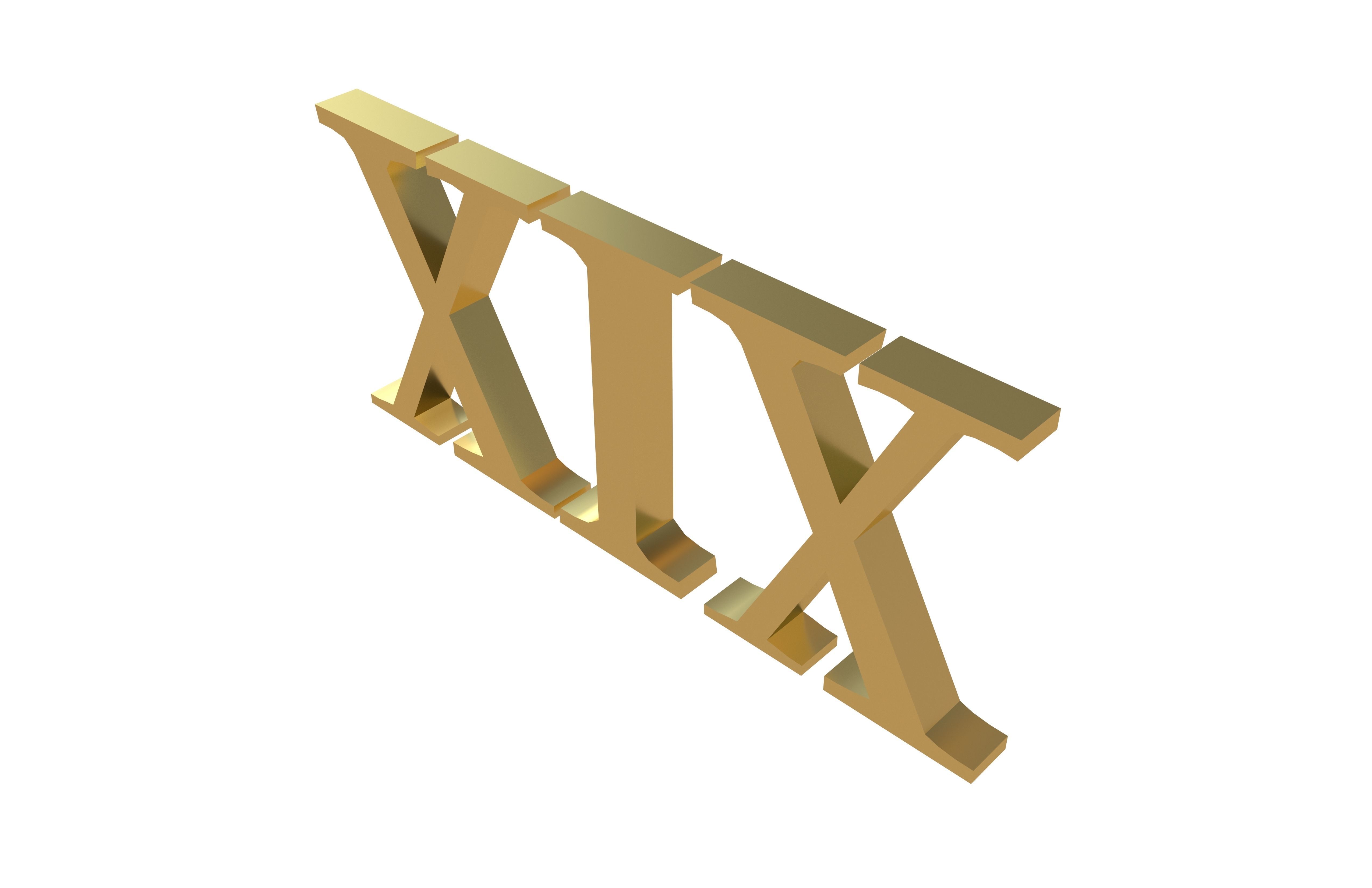 3D Model Roman Numerals 19 V1 002 VR AR Low poly CGTrader 3d model roman numerals 19 v1 002 vr ar low poly cgtrader
