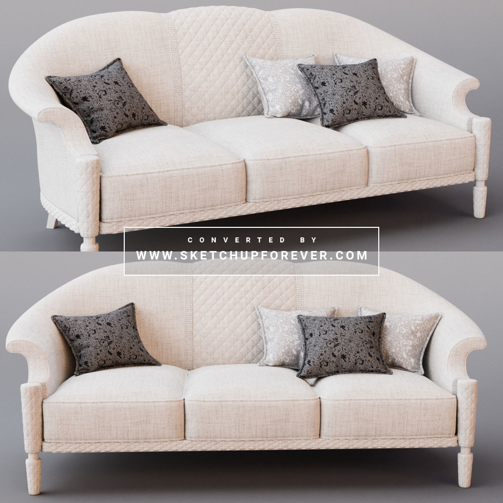 modern classic sofa free 3D model CGTrader