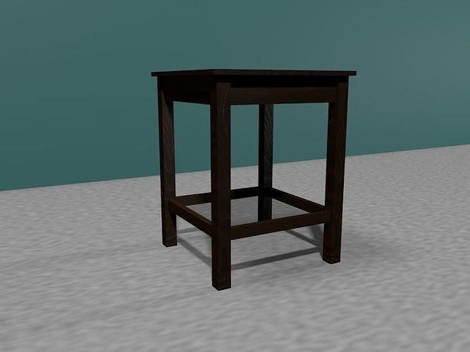 3D model stool table in minecraft world VR / AR / lowpoly CGTrader