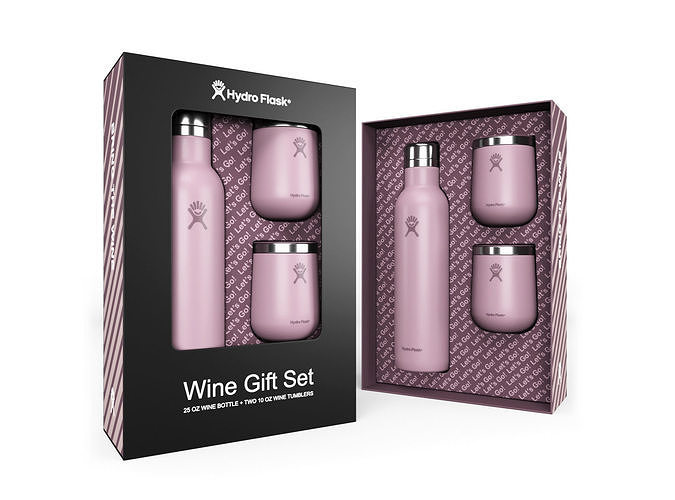 Hydro Flask Wine Gift Set 3D model CGTrader