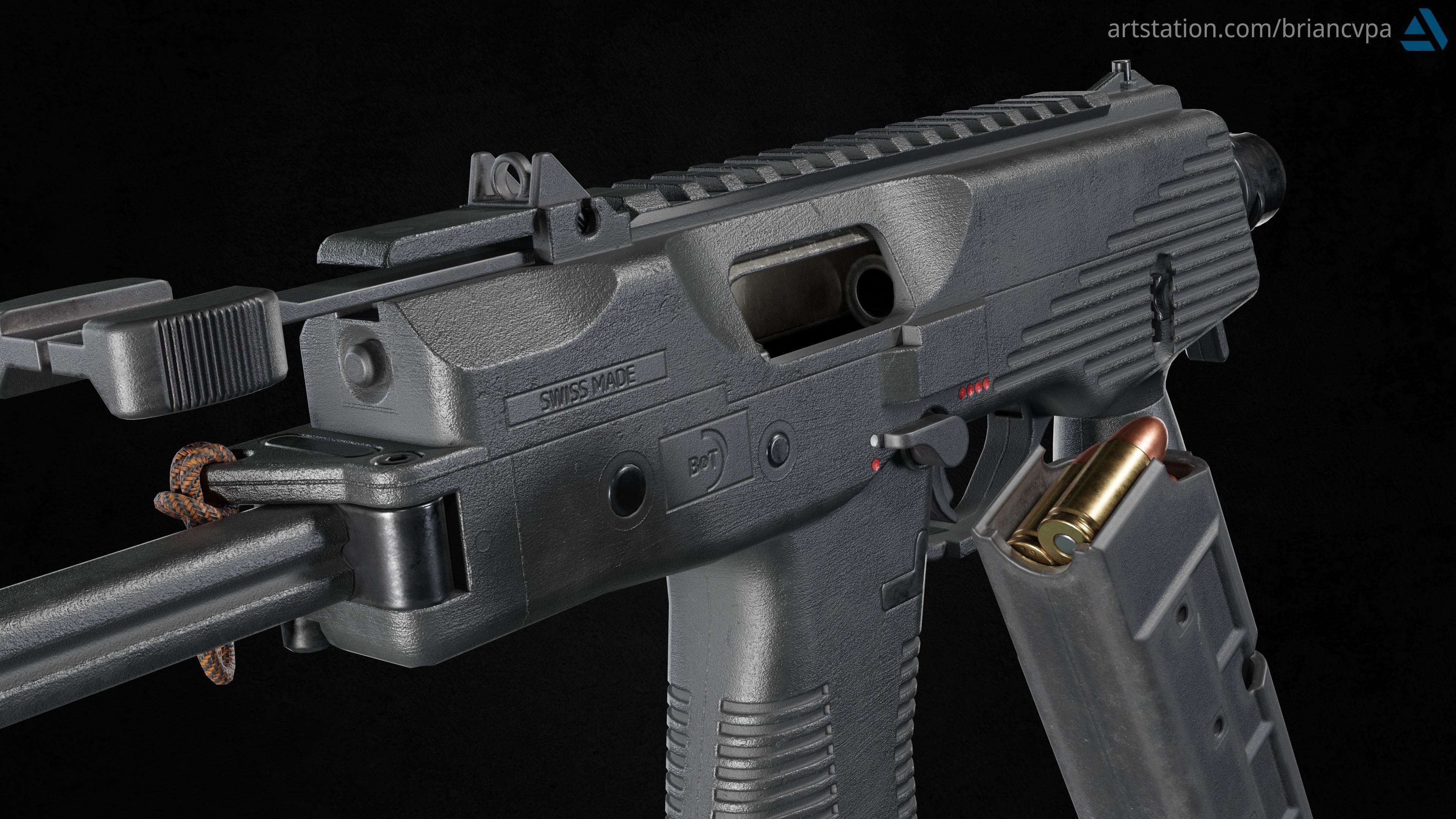 3D model Brugger and Thomet MP9 VR / AR / low-poly | CGTrader