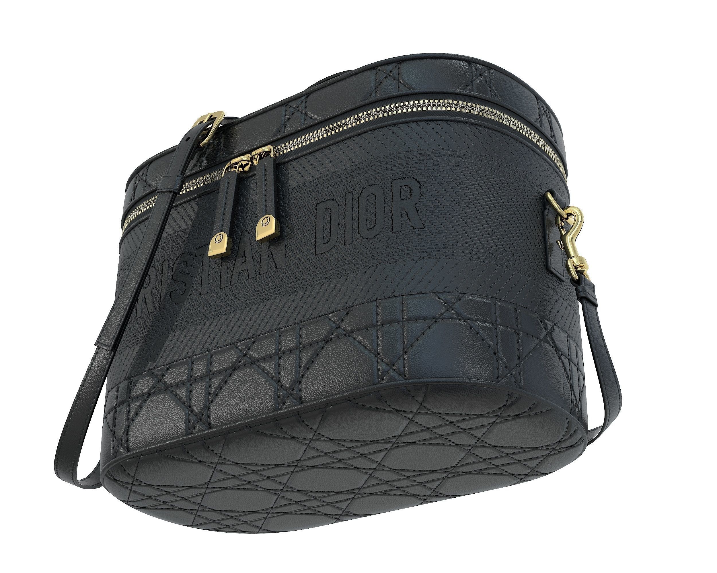 3D model Dior DiorTravel Vanity Case Bag Black VR / AR / lowpoly