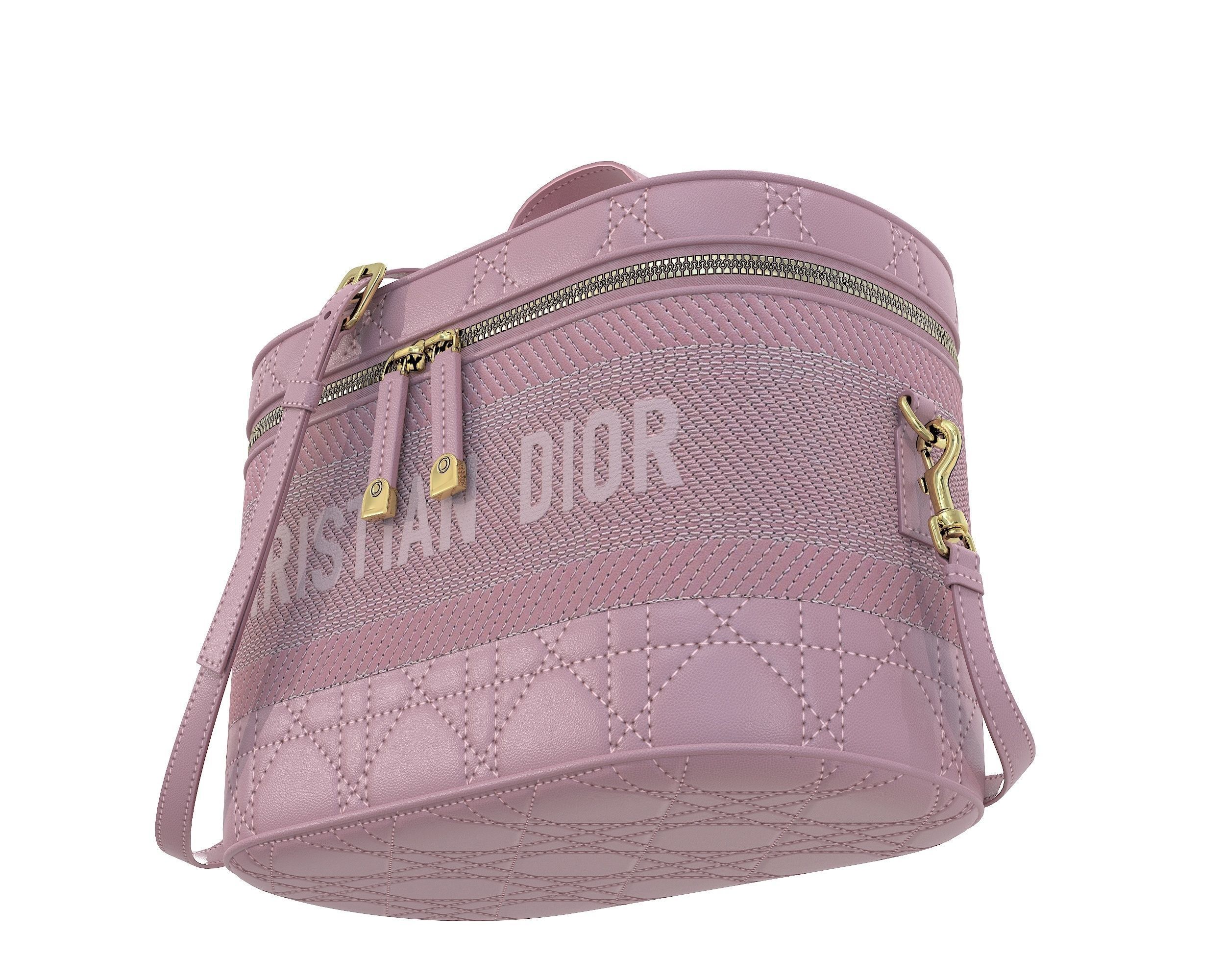 3D model Dior DiorTravel Vanity Case Bag Pink VR / AR / lowpoly CGTrader