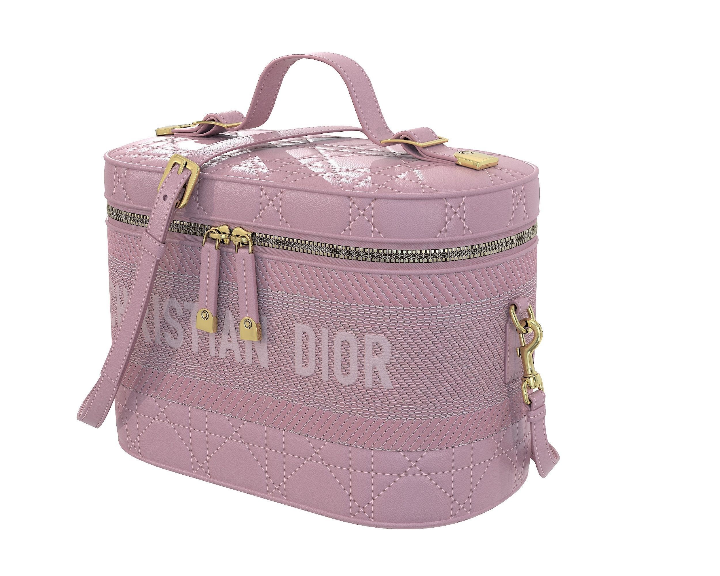 3D model Dior DiorTravel Vanity Case Bag Pink VR / AR / lowpoly CGTrader